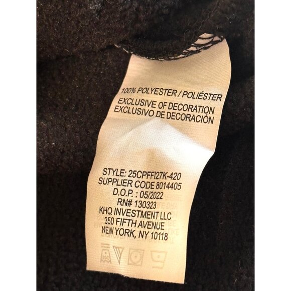 CAT boys Black Fleece Vest With Zipper Closure & Pockets S 7/8 - Picture 4 of 5